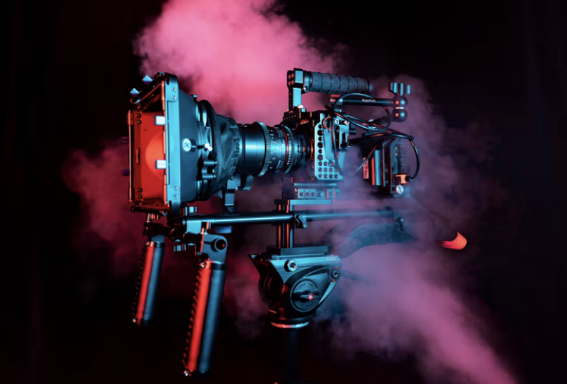 A video camera with colored smoke around it – the way to go from vision to video